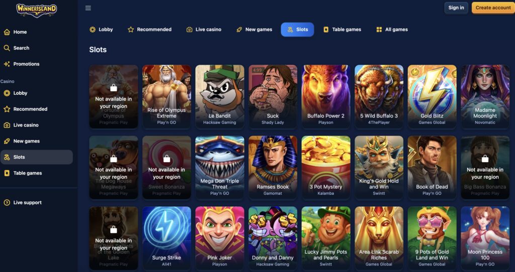 Winner Island Casino - Best for Slot Players